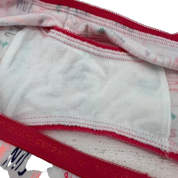 Victoria's Secret Colorful Script Print Cotton Hi Cut Leg Bikini Womens Size Lar - Picture 4 of 6